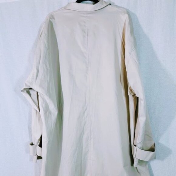 Pretty Little Thing Oversized Relaxed Fit Tan Trench Coat w/o Belt Size 10 - Picture 5 of 8